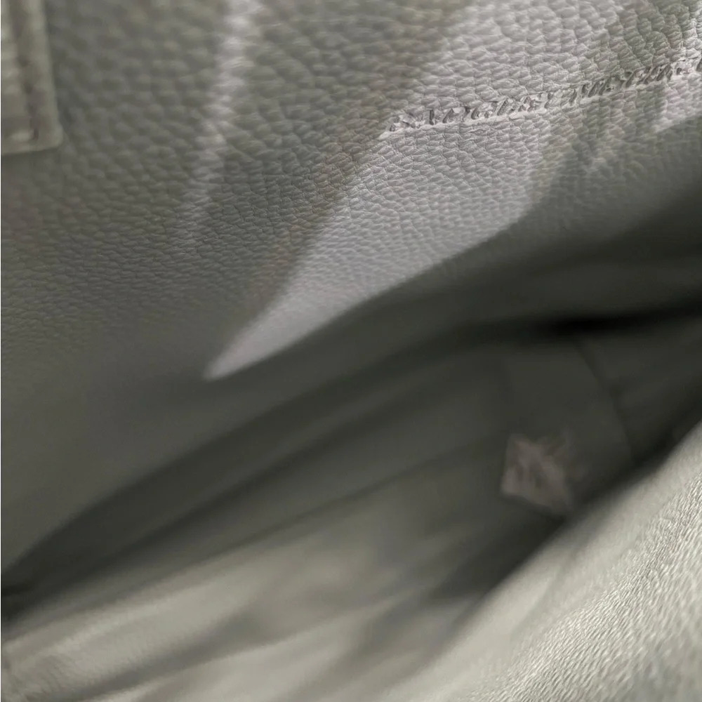 Badgley Mischka Vegan Leather Chain Linked Tote Bag with Brand Charms Silver - Picture 4 of 6